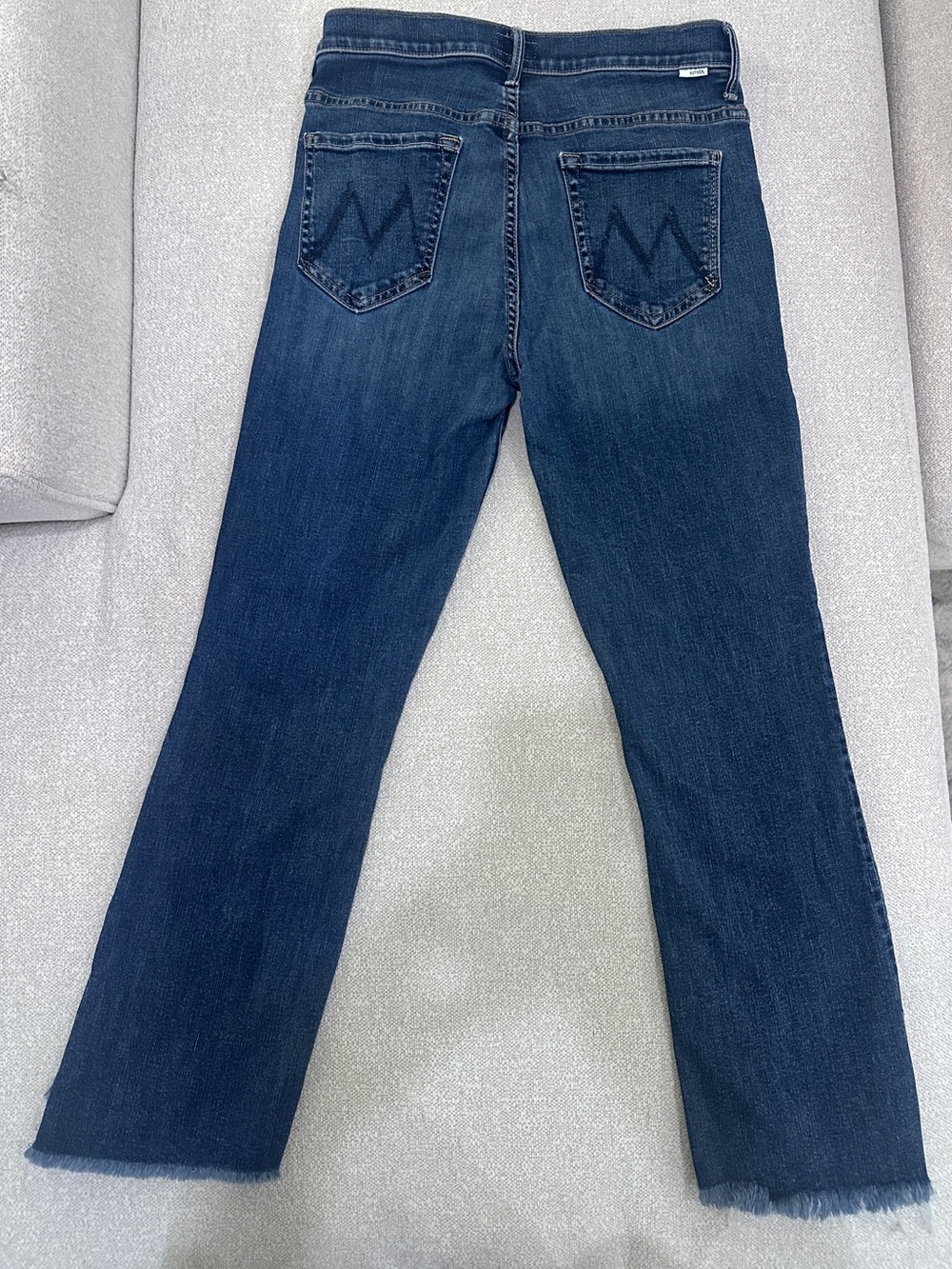 MOTHER Dark Blue Straight-Leg Women's Jeans